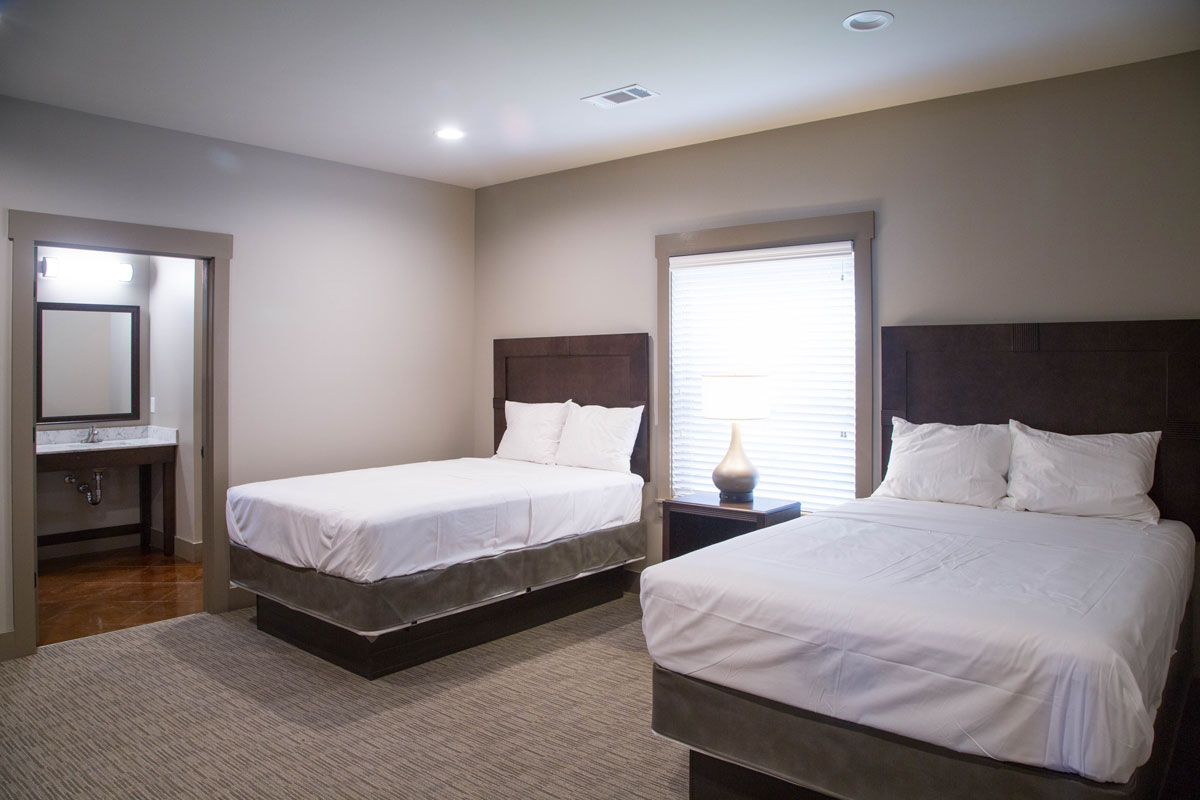 double patient room in cabin at inpatient program at oxford