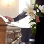 casket funeral flowers