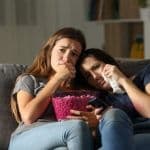 Teens watching TV