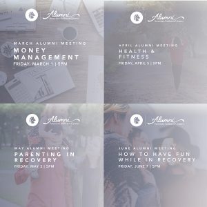4 meeting topics in a grid format